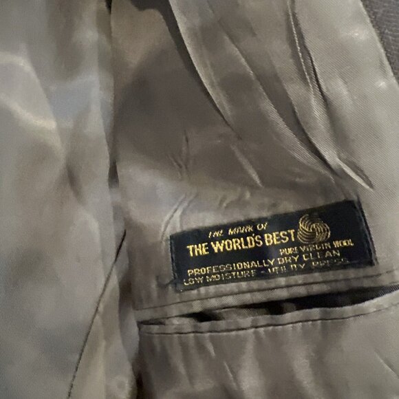 HART SCHAFFNER MARX Mens Brown Striped WOOL Sport Coat Suit Jacket Blazer 40 Reg - Picture 9 of 12